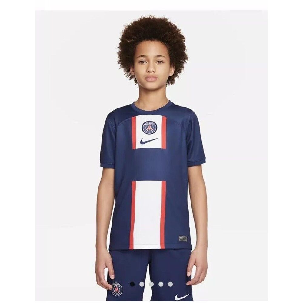 Paris Saint-Germain 2022/23 Stadium Home Kids Nike Dri-FIT Soccer Shirt Size S